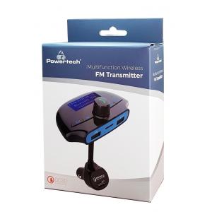 POWERTECH FM Transmitter με LCD οθόνη PT-737, QC 3.0, USB, SD, Bluetooth | Gadgets | elabstore.gr