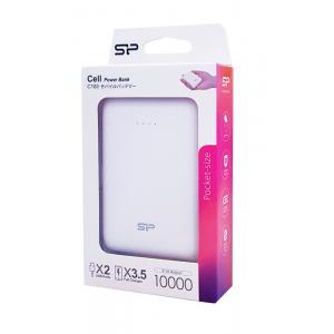 SILICON POWER Power Bank C100 10000mAh, 2x USB Output, White | Αξεσουάρ κινητών | elabstore.gr