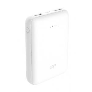 SILICON POWER Power Bank C100 10000mAh, 2x USB Output, White | Αξεσουάρ κινητών | elabstore.gr