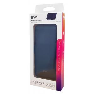 SILICON POWER Power Bank C200 20000mAh, 2x USB Output, Black | Αξεσουάρ κινητών | elabstore.gr