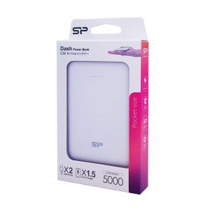 SILICON POWER Power Bank C50 5000mAh, 2x USB Output, White | Αξεσουάρ κινητών | elabstore.gr