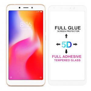 POWERTECH Tempered Glass 5D Full Glue για Xiaomi Redmi 6/6A, White | Αξεσουάρ κινητών | elabstore.gr