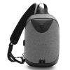 ARCTIC HUNTER τσάντα Crossbody XB0049-DG, αδιάβροχη, USB, σκούρο γκρι | Οικιακές & Προσωπικές Συσκευές | elabstore.gr