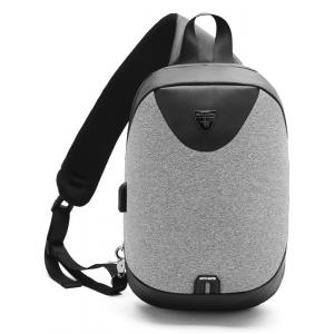 ARCTIC HUNTER τσάντα Crossbody XB0049-LG, tablet, αδιάβροχη, USB, γκρι | Οικιακές & Προσωπικές Συσκευές | elabstore.gr