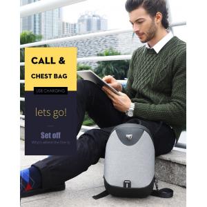 ARCTIC HUNTER τσάντα Crossbody XB0049-LG, tablet, αδιάβροχη, USB, γκρι | eLabstore.gr