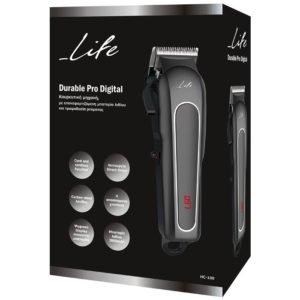 LIFE Durable Pro Digital Hair Clipper Cord & Cordless, Matte Black | ΜΙΚΡΟΣΥΣΚΕΥΕΣ / ΕΠΟΧΙΑΚΑ / ΛΕΥΚΕΣ ΣΥΣΚΕΥΕΣ | elabstore.gr