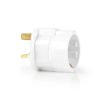 NEDIS TRAV01 Travel Adapter EU to UK White | ΦΩΤΙΣΜΟΣ / ΗΛΕΚΤΡΟΛΟΓΙΚΑ | elabstore.gr