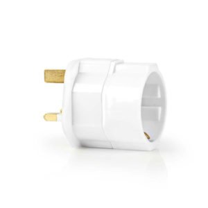 NEDIS TRAV01 Travel Adapter EU to UK White | ΦΩΤΙΣΜΟΣ / ΗΛΕΚΤΡΟΛΟΓΙΚΑ | elabstore.gr