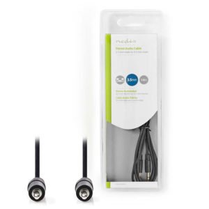 NEDIS CAGB22000BK15 Stereo Audio Cable 3.5 mm Male - 3.5 mm Male 1.5 m Black | ΚΑΛΩΔΙΑ / ADAPTORS | elabstore.gr