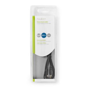 NEDIS CAGB22000BK15 Stereo Audio Cable 3.5 mm Male - 3.5 mm Male 1.5 m Black | ΚΑΛΩΔΙΑ / ADAPTORS | elabstore.gr
