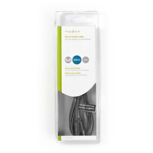 NEDIS CAGB22050BK20 Stereo Audio Cable 3.5 mm Male - 3.5 mm Female 2.0 m Black | ΚΑΛΩΔΙΑ / ADAPTORS | elabstore.gr