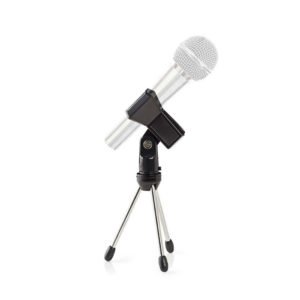 NEDIS MPST05BK Microphone Table Stand Max 0.8 kg Black Silver | ΕΙΚΟΝΑ / ΗΧΟΣ | elabstore.gr