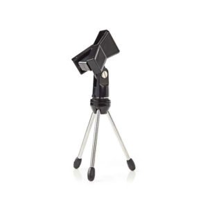 NEDIS MPST05BK Microphone Table Stand Max 0.8 kg Black Silver | ΕΙΚΟΝΑ / ΗΧΟΣ | elabstore.gr