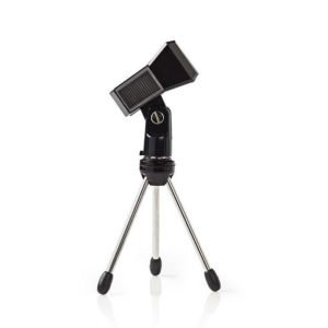 NEDIS MPST05BK Microphone Table Stand Max 0.8 kg Black Silver | ΕΙΚΟΝΑ / ΗΧΟΣ | elabstore.gr