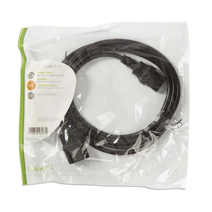 NEDIS CEGP10500BK20 Power Cable IEC-320-C14 - IEC-320-C13 2.0 m Black | eLabstore.gr NEDIS CEGP10500BK20 Power Cable IEC-320-C14 - IEC-320-C13 2.0 m Black | ΚΑΛΩΔΙΑ / ADAPTORS | elabstore.gr