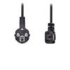 NEDIS CEGP10020BK20 Power Cable Schuko Male Angled - IEC-320-C13 Angled 2.0 m Bl | ΚΑΛΩΔΙΑ / ADAPTORS | elabstore.gr