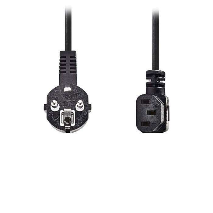 NEDIS CEGP10020BK20 Power Cable Schuko Male Angled - IEC-320-C13 Angled 2.0 m Bl | eLabstore.gr NEDIS CEGP10020BK20 Power Cable Schuko Male Angled - IEC-320-C13 Angled 2.0 m Bl | ΚΑΛΩΔΙΑ / ADAPTORS | elabstore.gr