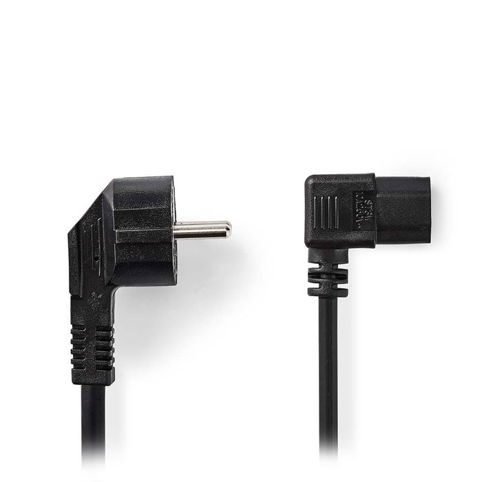 NEDIS CEGP10020BK20 Power Cable Schuko Male Angled - IEC-320-C13 Angled 2.0 m Bl | eLabstore.gr NEDIS CEGP10020BK20 Power Cable Schuko Male Angled - IEC-320-C13 Angled 2.0 m Bl | ΚΑΛΩΔΙΑ / ADAPTORS | elabstore.gr