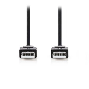 NEDIS CCGB60000BK20 USB 2.0 Cable A Male - A Male 2.0 m Black | ΚΑΛΩΔΙΑ / ADAPTORS | elabstore.gr