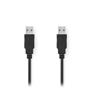 NEDIS CCGB60000BK20 USB 2.0 Cable A Male - A Male 2.0 m Black | ΚΑΛΩΔΙΑ / ADAPTORS | elabstore.gr