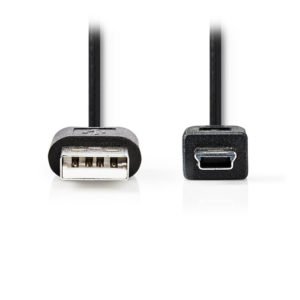 NEDIS CCGT60300BK10 USB 2.0 Cable A Male - Mini 5-Pin Male 1.0 m Black | ΚΑΛΩΔΙΑ / ADAPTORS | elabstore.gr
