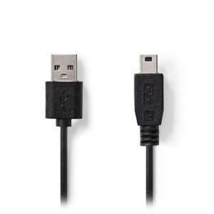 NEDIS CCGT60300BK10 USB 2.0 Cable A Male - Mini 5-Pin Male 1.0 m Black | eLabstore.gr NEDIS CCGT60300BK10 USB 2.0 Cable A Male - Mini 5-Pin Male 1.0 m Black | ΚΑΛΩΔΙΑ / ADAPTORS | elabstore.gr