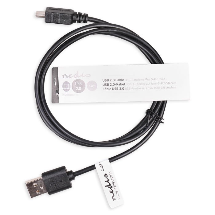 NEDIS CCGT60300BK10 USB 2.0 Cable A Male - Mini 5-Pin Male 1.0 m Black | eLabstore.gr NEDIS CCGT60300BK10 USB 2.0 Cable A Male - Mini 5-Pin Male 1.0 m Black | ΚΑΛΩΔΙΑ / ADAPTORS | elabstore.gr