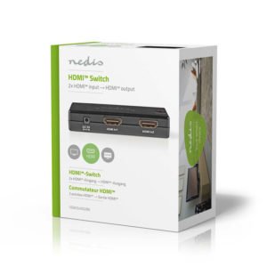 NEDIS VSWI34002BK 2-Port HDMI Switch Black | ΕΙΚΟΝΑ / ΗΧΟΣ | elabstore.gr