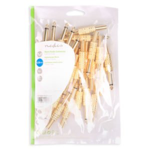 NEDIS CAVC23982GD Jack Connector Mono 6.35 mm Male 25 pieces Gold | ΚΑΛΩΔΙΑ / ADAPTORS | elabstore.gr