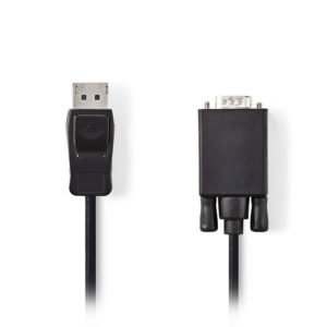 NEDIS CCGP37300BK20 DisplayPort - VGA Cable DisplayPort Male - VGA Male 2.0 m Bl | eLabstore.gr NEDIS CCGP37300BK20 DisplayPort - VGA Cable DisplayPort Male - VGA Male 2.0 m Bl | ΚΑΛΩΔΙΑ / ADAPTORS | elabstore.gr