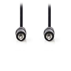 NEDIS CAGP22000BK10 Stereo Audio Cable 3.5 mm Male - 3.5 mm Male 1.0 m Black | ΚΑΛΩΔΙΑ / ADAPTORS | elabstore.gr