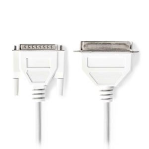 NEDIS CCGP52200IV20 Printer Cable D-Sub 25-pin Male - Centronics 36-pin Male 2.0 | ΚΑΛΩΔΙΑ / ADAPTORS | elabstore.gr