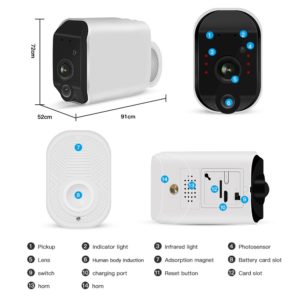 INNOTRONIK Κάμερα με μπαταρίες BC5-CAM, WiFi, 2MP HD, ανιχνευτής κίνησης | Κλειστό Κύκλωμα CCTV | elabstore.gr