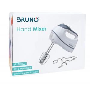 BRUNO Μίξερ χειρός, 6 ταχύτητες, 20cm αναδευτήρες & ζυμωτήρες, 300 W | eLabstore.gr BRUNO Μίξερ χειρός, 6 ταχύτητες, 20cm αναδευτήρες & ζυμωτήρες, 300W | Οικιακές & Προσωπικές Συσκευές | elabstore.gr