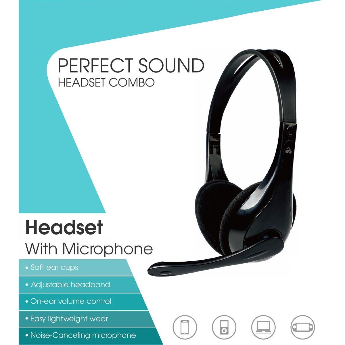 POWERTECH Headphones με μικρόφωνο PT-734 105dB, 40mm, 3.5mm, 1.8m, μαύρο | eLabstore.gr POWERTECH Headphones με μικρόφωνο PT-734 105dB, 40mm, 3.5mm, 1.8m, μαύρο | Συνοδευτικά PC | elabstore.gr