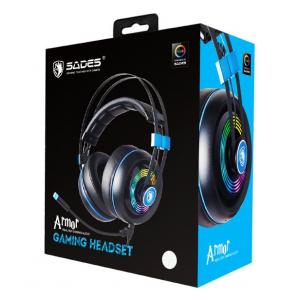 SADES Gaming Headset Armor SA-918-BL, USB, Realtek Audio, RGB LED, BK | eLabstore.gr SADES Gaming Headset Armor SA-918-BL, USB, Realtek Audio, RGB LED, BK | Συνοδευτικά PC | elabstore.gr