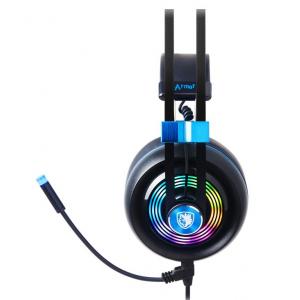 SADES Gaming Headset Armor SA-918-BL, USB, Realtek Audio, RGB LED, BK | eLabstore.gr SADES Gaming Headset Armor SA-918-BL, USB, Realtek Audio, RGB LED, BK | Συνοδευτικά PC | elabstore.gr