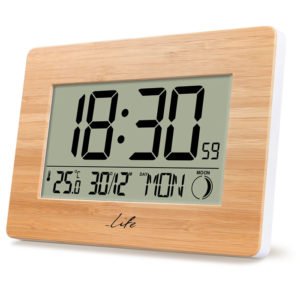 LIFE Bamboo Clock XL Alarm Clock with indoor thermometer | ΜΙΚΡΟΣΥΣΚΕΥΕΣ / ΕΠΟΧΙΑΚΑ / ΛΕΥΚΕΣ ΣΥΣΚΕΥΕΣ | elabstore.gr