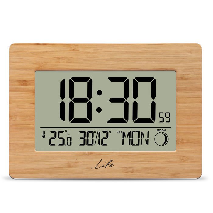 LIFE Bamboo Clock XL Alarm Clock with indoor thermometer | eLabstore.gr LIFE Bamboo Clock XL Alarm Clock with indoor thermometer | ΜΙΚΡΟΣΥΣΚΕΥΕΣ / ΕΠΟΧΙΑΚΑ / ΛΕΥΚΕΣ ΣΥΣΚΕΥΕΣ | elabstore.gr