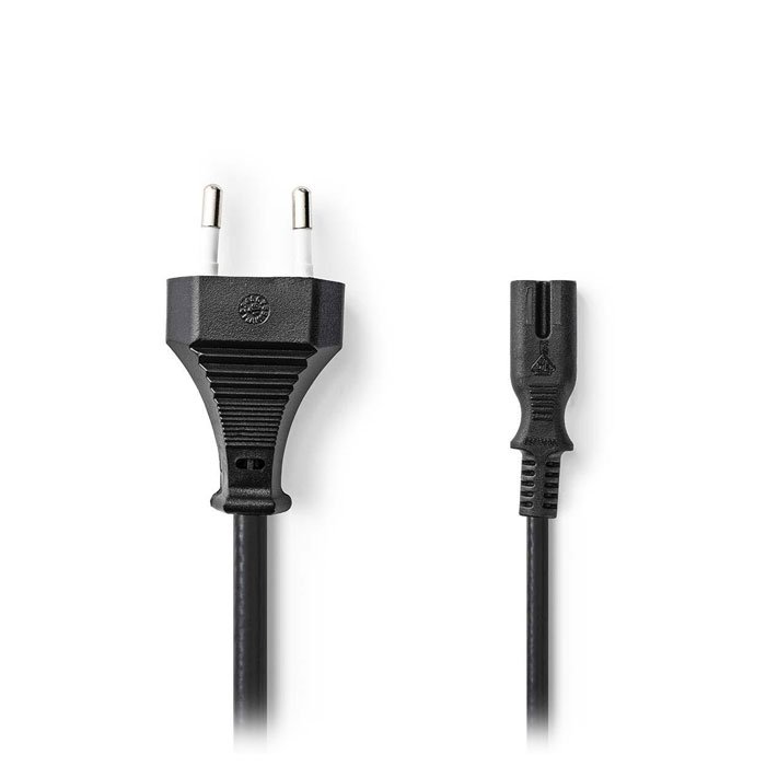 NEDIS PCGB11040BK20 Euro Power Cable Straight Euro Male - IEC-320-C7 2.00 m Blac | eLabstore.gr NEDIS PCGB11040BK20 Euro Power Cable Straight Euro Male - IEC-320-C7 2.00 m Blac | ΚΑΛΩΔΙΑ / ADAPTORS | elabstore.gr