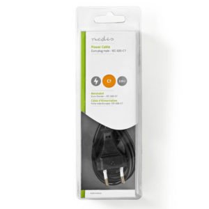 NEDIS PCGB11040BK20 Euro Power Cable Straight Euro Male - IEC-320-C7 2.00 m Blac | eLabstore.gr NEDIS PCGB11040BK20 Euro Power Cable Straight Euro Male - IEC-320-C7 2.00 m Blac | ΚΑΛΩΔΙΑ / ADAPTORS | elabstore.gr