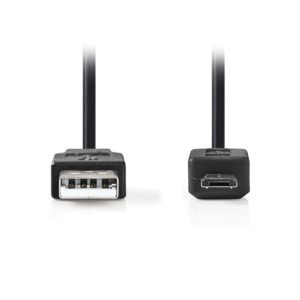 NEDIS CCGB60500BK20 USB 2.0 Cable A Male - Micro B Male 2.0 m Black | ΚΑΛΩΔΙΑ / ADAPTORS | elabstore.gr