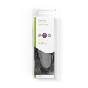 NEDIS CCGB60500BK20 USB 2.0 Cable A Male - Micro B Male 2.0 m Black | ΚΑΛΩΔΙΑ / ADAPTORS | elabstore.gr