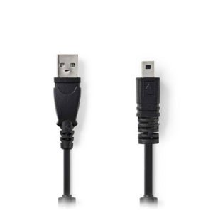 NEDIS CCGP60810BK20 Camera Data Cable USB A Male - UC-E6 8-pin Male 2.0 m Black | ΚΑΛΩΔΙΑ / ADAPTORS | elabstore.gr