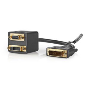 NEDIS CCGP32953BK02 DVI Adapter Cable DVI-I 24+5-pin Male - DVI-I 24+5-pin Femal | ΕΙΚΟΝΑ / ΗΧΟΣ | elabstore.gr