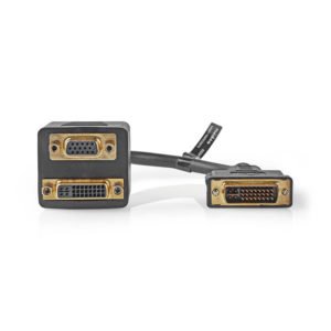 NEDIS CCGP32953BK02 DVI Adapter Cable DVI-I 24+5-pin Male - DVI-I 24+5-pin Femal | ΕΙΚΟΝΑ / ΗΧΟΣ | elabstore.gr