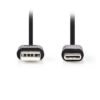 NEDIS CCGP60600BK10 USB 2.0 Cable Type-C Male - A Male 1.0 m Black | ΚΑΛΩΔΙΑ / ADAPTORS | elabstore.gr
