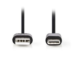 NEDIS CCGP60600BK10 USB 2.0 Cable Type-C Male - A Male 1.0 m Black | ΚΑΛΩΔΙΑ / ADAPTORS | elabstore.gr