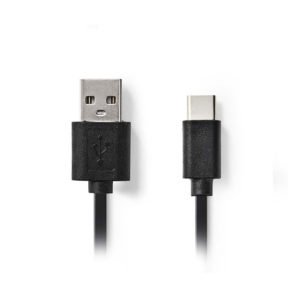 NEDIS CCGP60600BK10 USB 2.0 Cable Type-C Male - A Male 1.0 m Black | ΚΑΛΩΔΙΑ / ADAPTORS | elabstore.gr