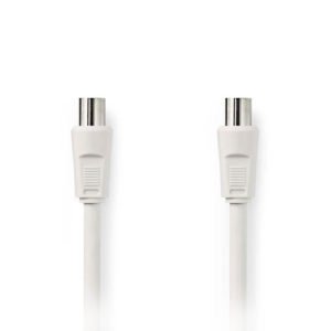 NEDIS CSGP40000WT15 Coax Cable 90dB IEC (Coax) Male - IEC (Coax) Female 1.5m Whi | ΚΑΛΩΔΙΑ / ADAPTORS | elabstore.gr